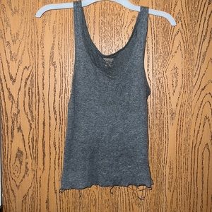 Distressed Mossimo Supply Co gray beater style crop top